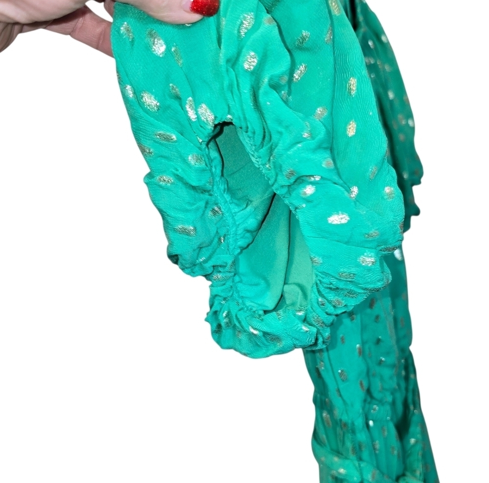 Lilly Pulitzer Tamie Off The Shoulder Midi Dress Botanical Green NWT Size Large - Picture 8 of 16